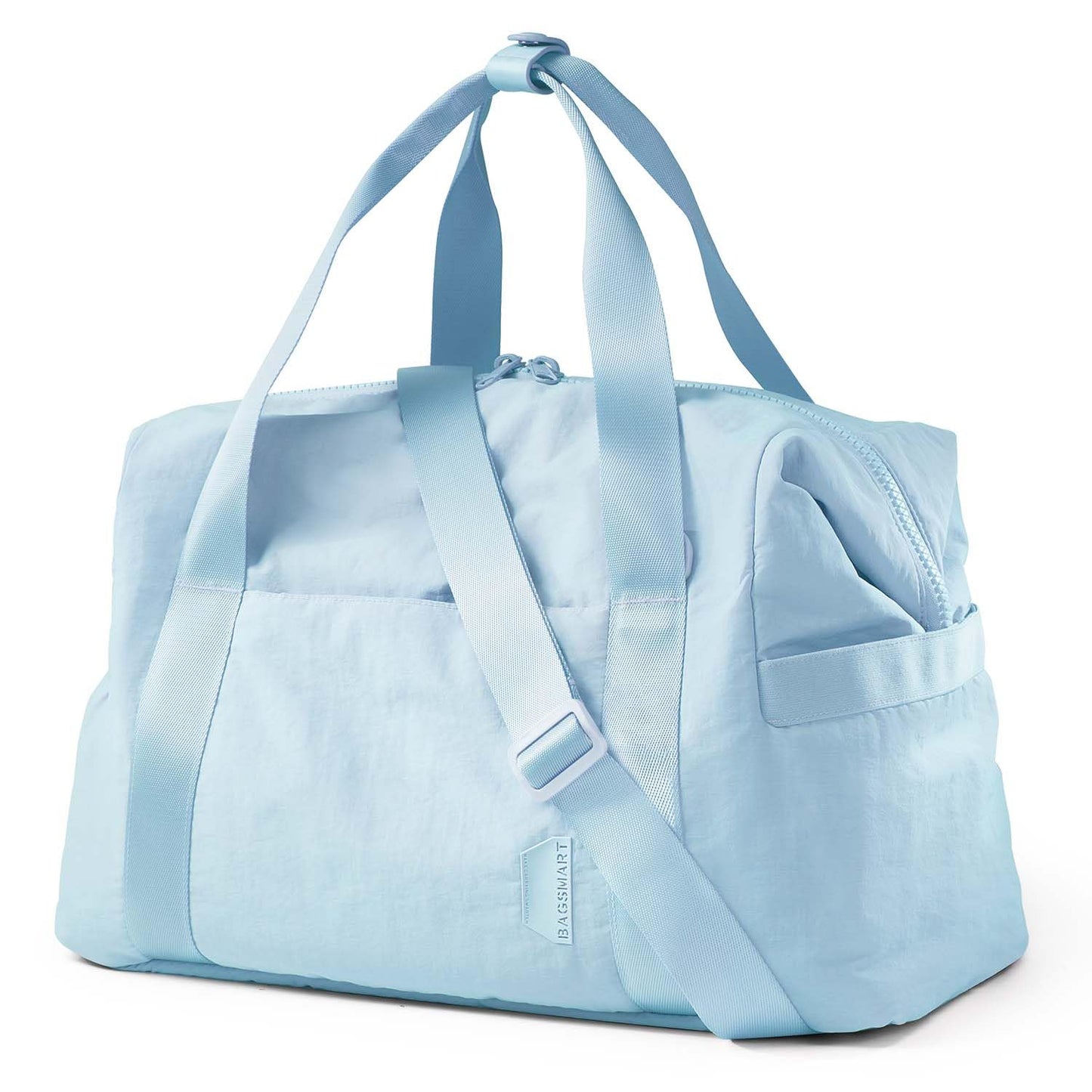 BAGSMART BAGSMART Gym Bag for Women, Carry on Weekender Overnight Bag, Travel Duffel Bags, Personal Item Travel Bag Tote Bag Workout Dance Bag, Light Blue-34L