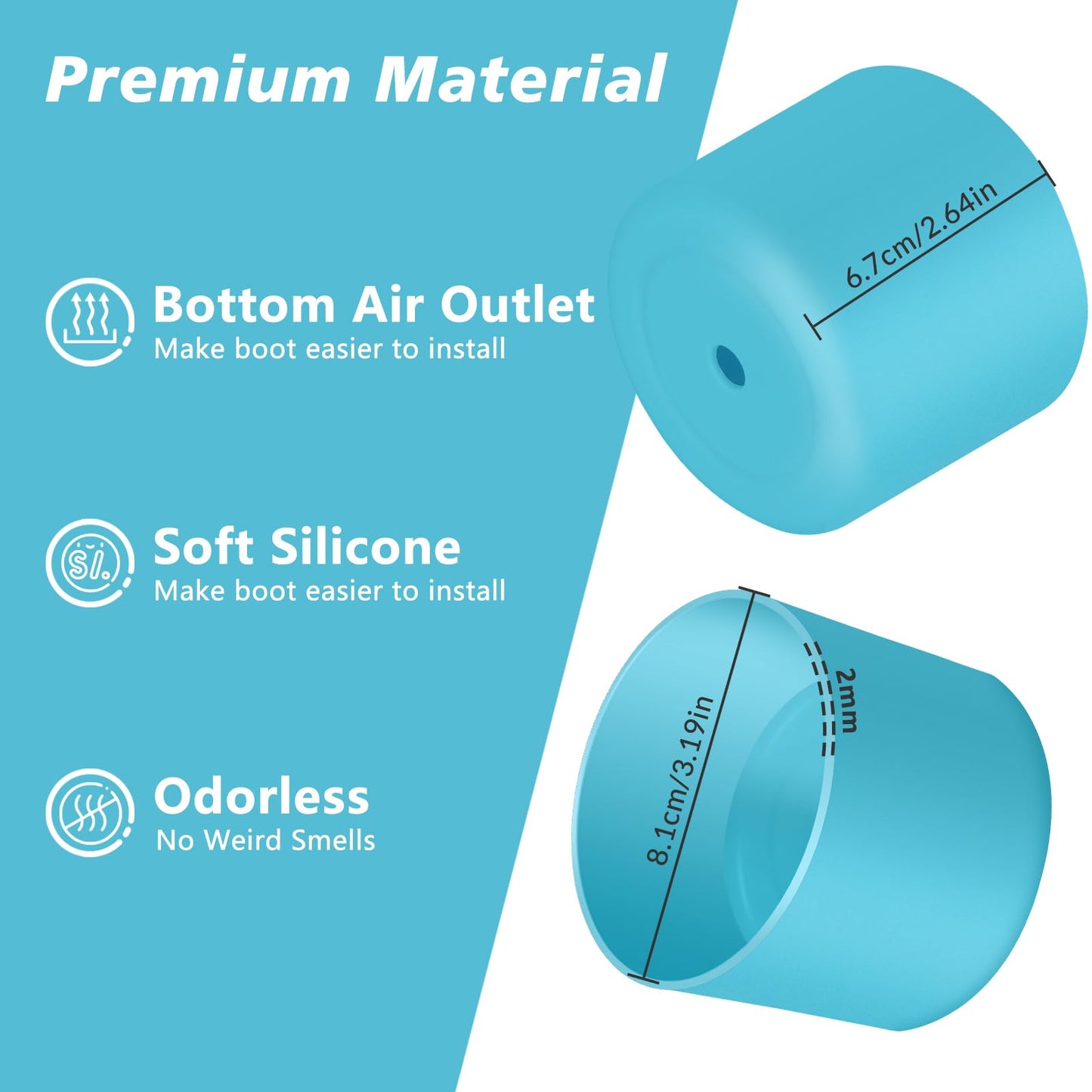 UBEEKOO Tall Silicone Boot for Owala Tumbler 40oz, for Owala FreeSip 24oz, Sleeve Cover for Stanley 24oz IceFlow Fast Flow Water Bottle, Anti-Slip Bottom Protective for Owala Accessories,SkyBlue