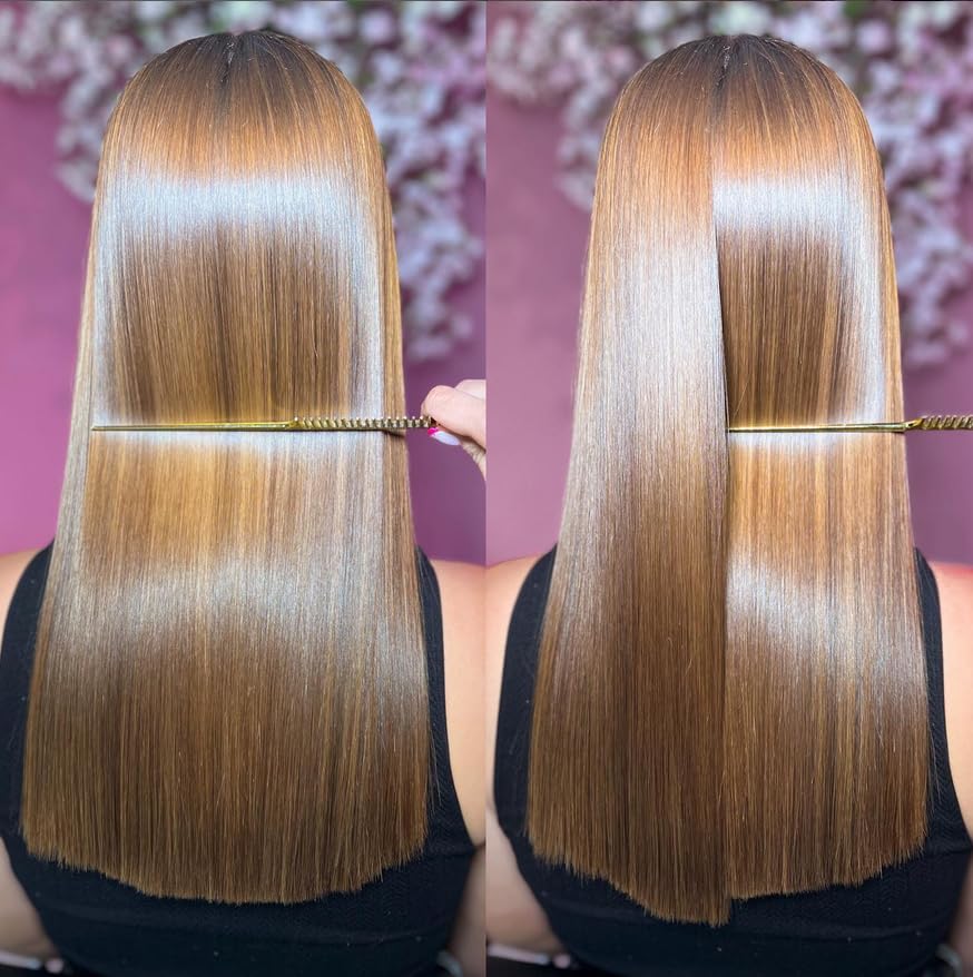 Moroccan Keratin Hair Treatment Straightening Blowout Brazilian Smoothing Professional Results Salon and Home Use , Long Lasting organic results 4-6 months 4pc Set