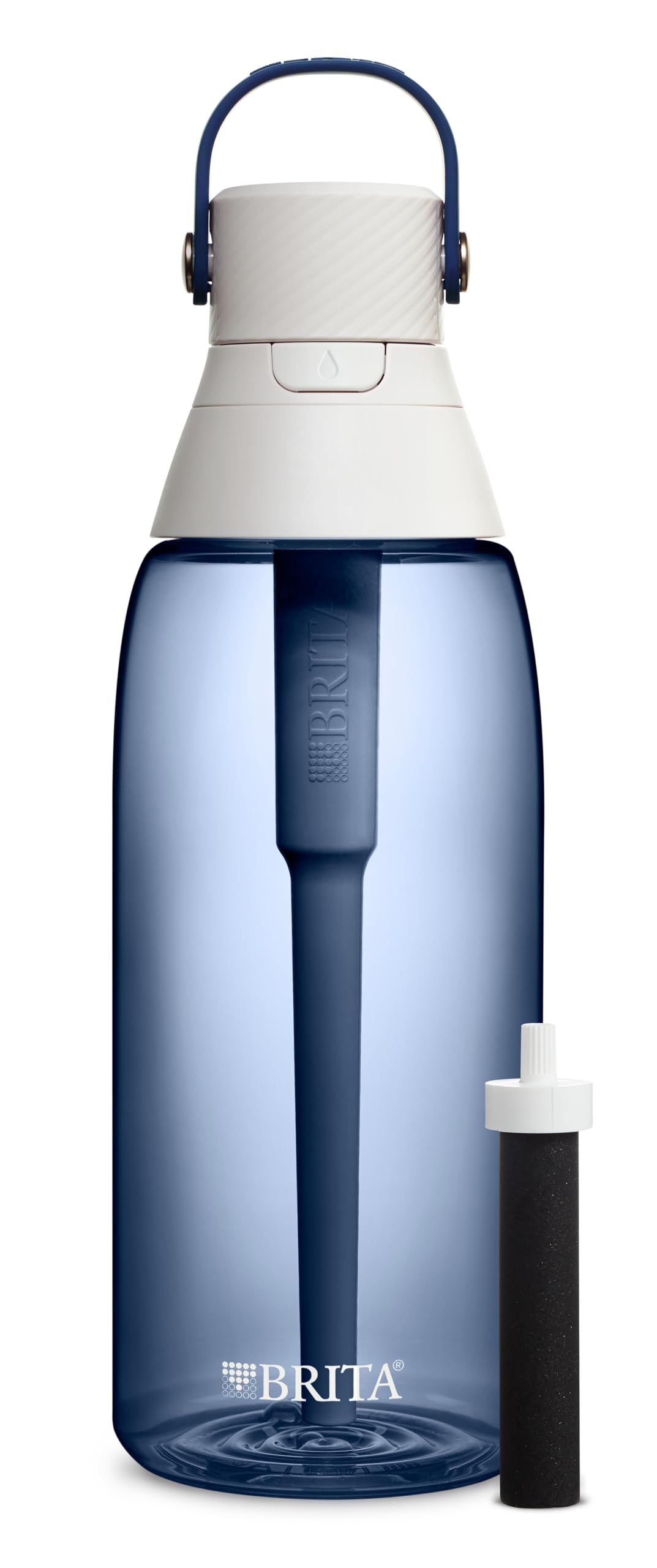 Brita Insulated Filtered Water Bottle with Straw, Reusable, Christmas Gift and Stocking Stuffer For Men and Women, BPA Free Plastic, Night Sky, 36 Ounce