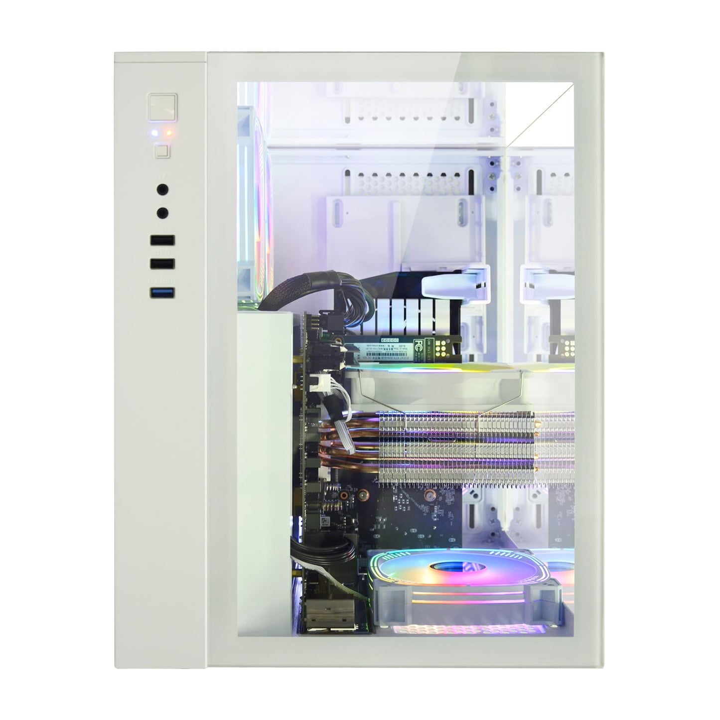 LXZ Gaming Desktop PC Core i5-13400F & Arc B580 12GB GPU, 32GB RAM, 1TB SSD - High Performance Desktop Computer for Gaming/Design (White)