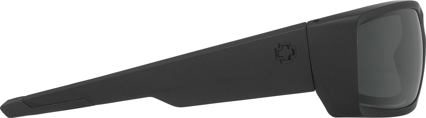 Spy Optic Men's General Rectangular Sunglasses, Ansi Matte Black/Gray, 60 mm