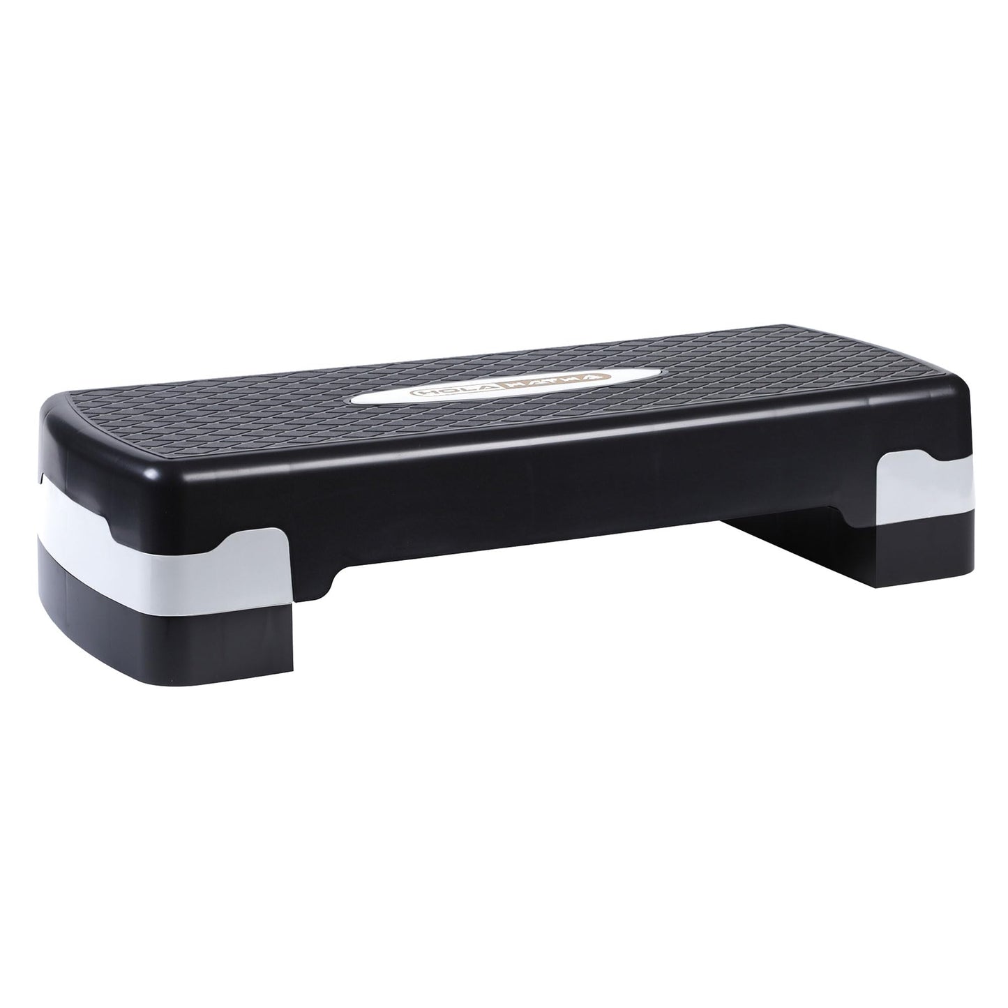 HolaHatha Compact Portable Aerobic Step Platform Workout Exercise Equipment, Fitness Cardio Stepper w/Adjustable Height for Home Gym & Travel, Silver