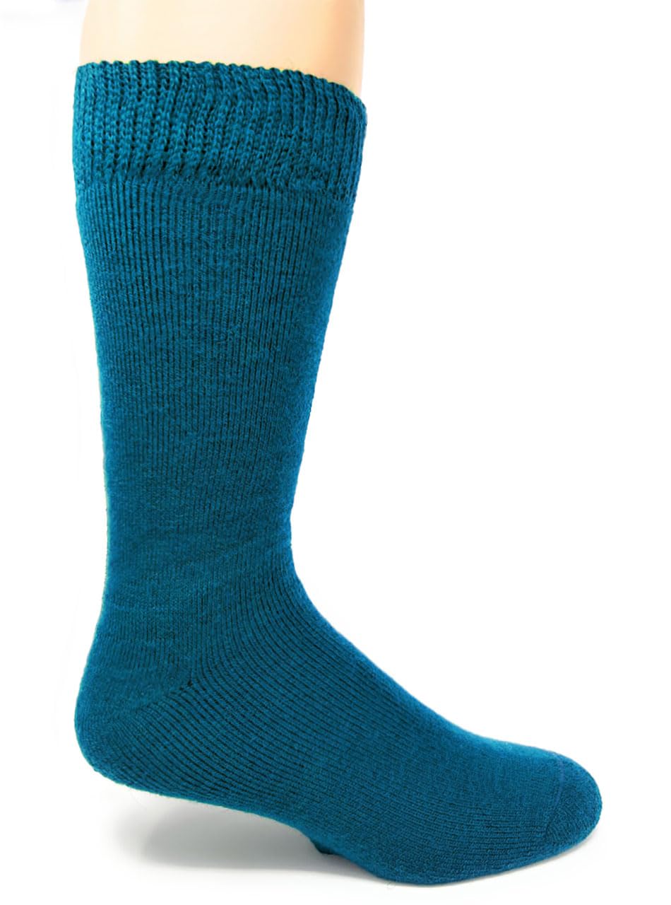 WARRIOR ALPACA SOCKS - Outdoor Alpaca Wool Socks, Terry Lined with Comfort Band Opening For Men And Women (Medium,Glacier Blue)