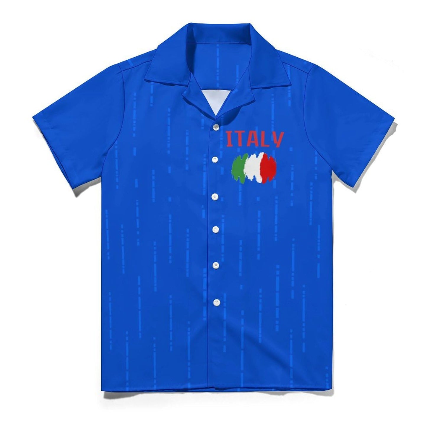 Custom 2024 Italy Soccer Cuban Neck Shirt Hawaii Short Sleeve Personalized Name Number for Men Sports Gift
