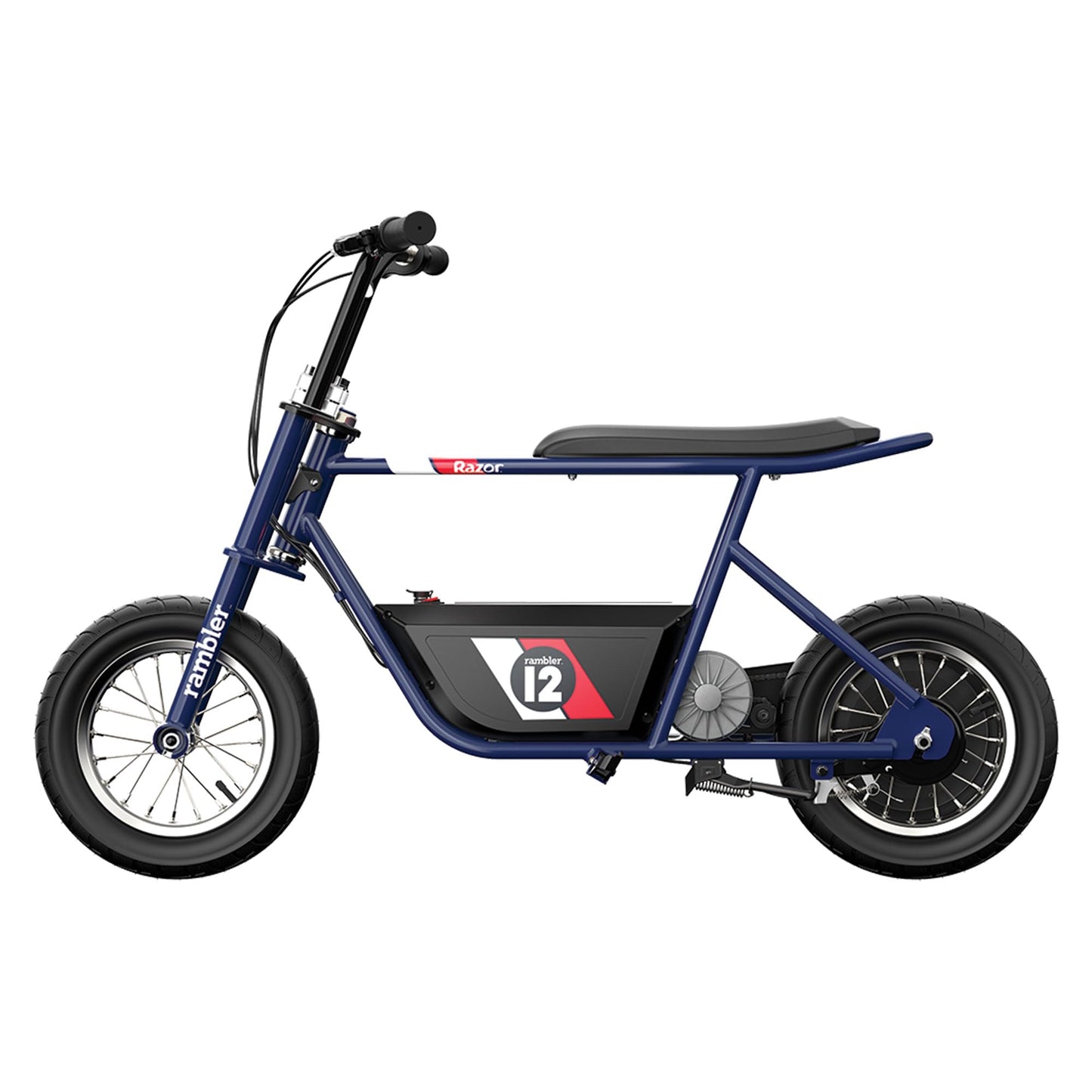 Razor Rambler 12 Electric Retro Minibike for Adults with 250W Motor, 12 Inch Tires, & 24V Battery, Dark Blue