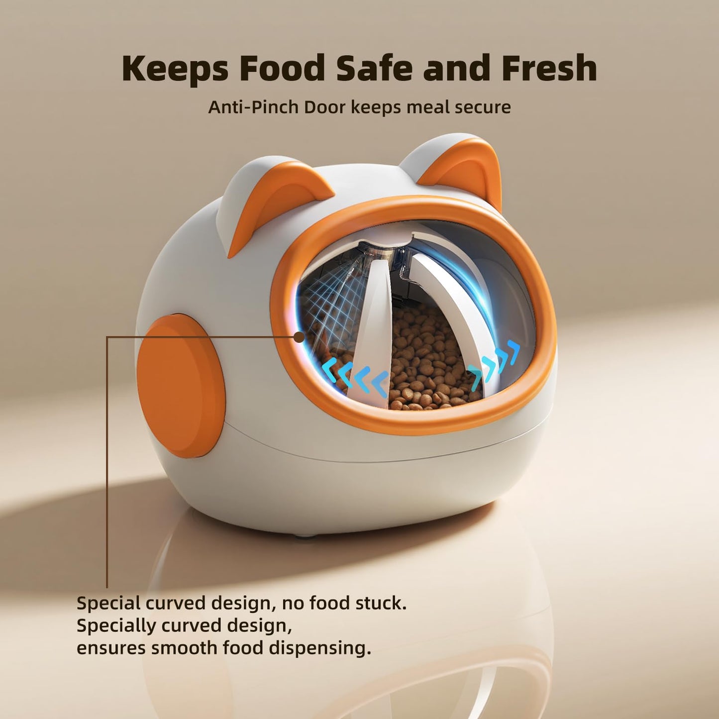Smart RFID Cat Feeder with Collar Sensors – Automatic Timed Pet Feeder for Multi-Cat, 4 Feeding Modes, Voice Recorder, LCD Display, Wet/Dry Food Compatible