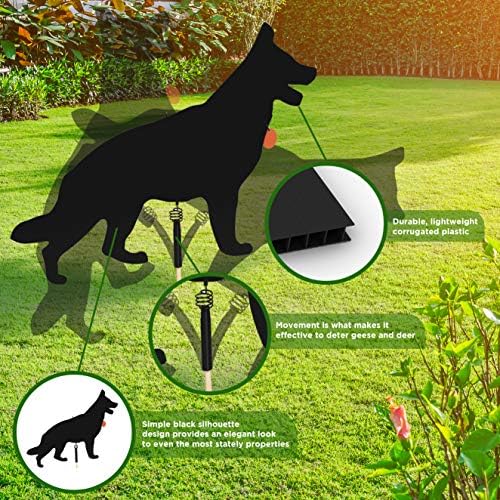 Lone Dog Decoy - Predator Decoys, Repellent for Geese, Deer - Goose Deterrent, Dog Decoy to Keep Away Pests - Predator Replica Visual Scare Device
