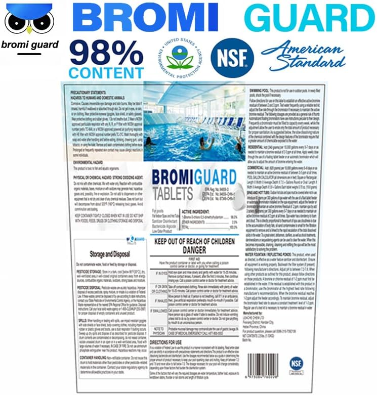 1 Inch 2.5 Lbs Bromine Tablets for Spa Hot Tub Chemical Tabs Brominating Tablets Spa Hot Tub Chemical Sanitizer