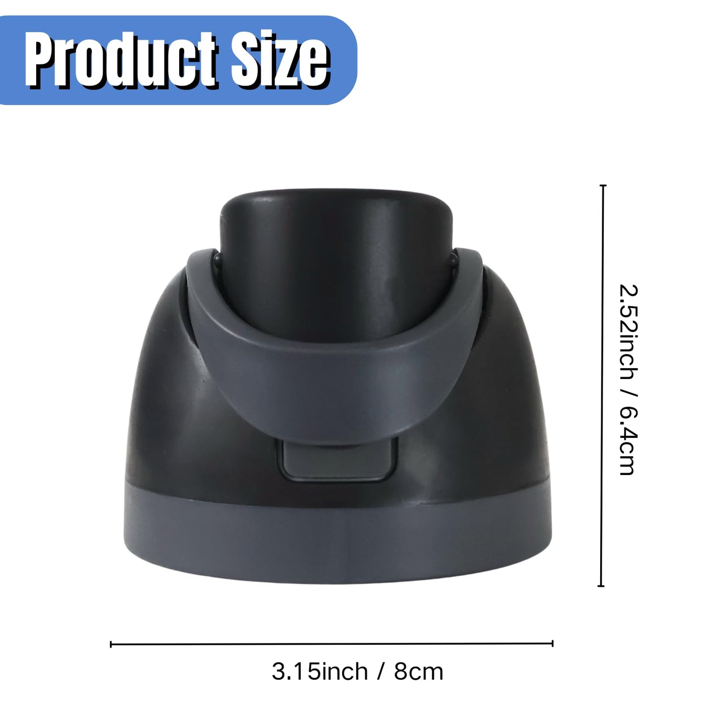 Replacement Lid for Owala Freesip, One Button Water Bottle Top Replacement Cap Compatible with Owala Cup 16oz 24oz 32oz 40oz, No Leakage Replacement Accessory for Owala Freesip (Black)