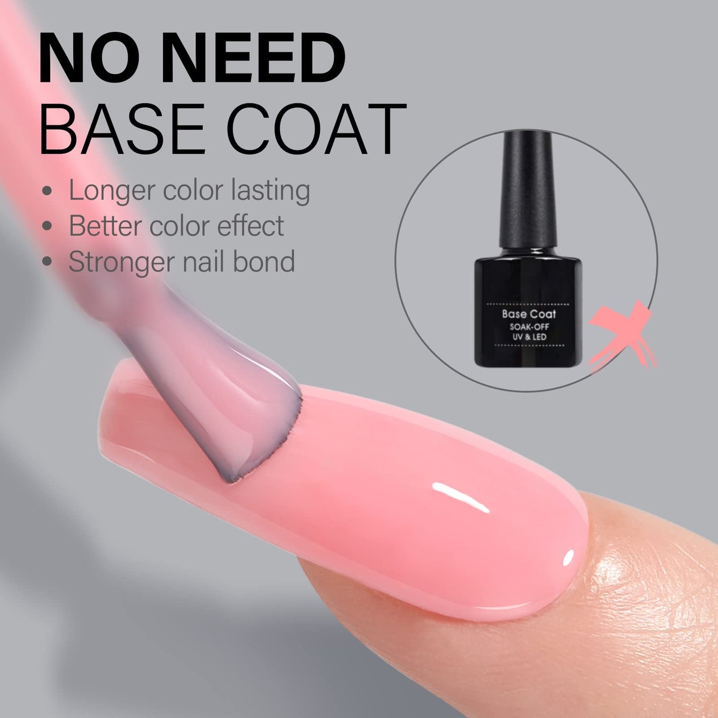 AILLSA Long Coffin Nail Tips - Upgraded Matte Soft Full Cover Gel Nails Tips No Filed, 240Pcs Pre-shaped Gelly Tips Acrylic Clear Fake Press On Nail Tip for Soak Off Nail Extension 10 Sizes