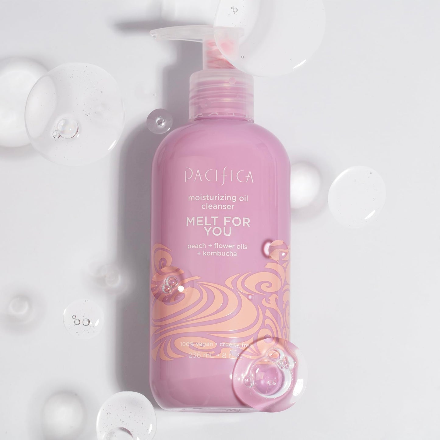 Pacifica Melt For You Facial Cleansing Oil – Hydrating Daily Face Wash & Makeup Remover Oil Cleanser for All Skin Types, Gentle Non-Comedogenic, Vegan, Clean Beauty, Dermatologist Tested 8 fl oz