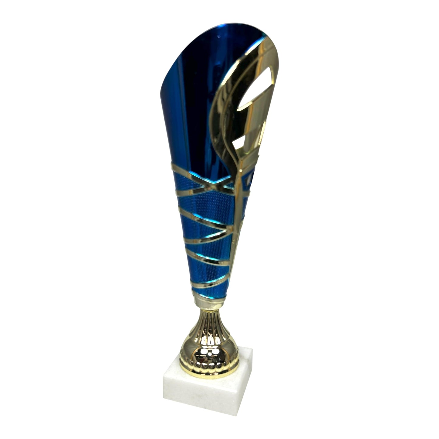 Express Medals 13 Inch Blue and Gold Trophy Cup - Event, Sport Tournaments, Competitions, Recognition Gift or Award, 13 Inches Tall x 4 Inches Wide. AMC331-C