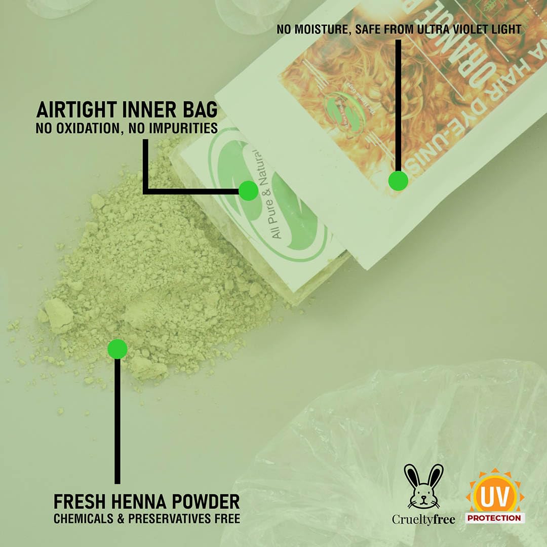 1 Pack Of Red/Orange Henna Hair & Beard Color/Dye 100 Grams - Natural Hair Color, Plant-based Hair Dye - The Henna Guys