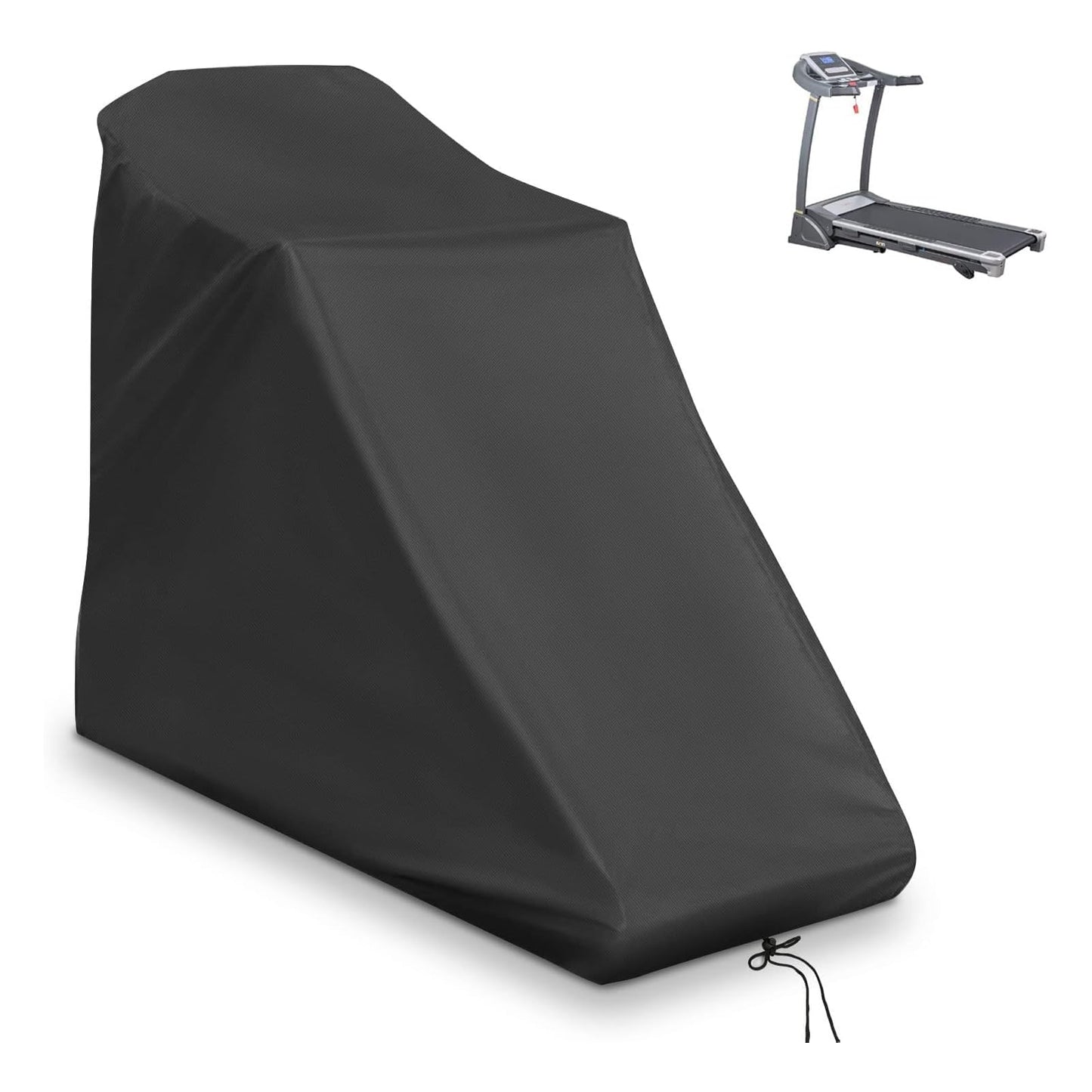 Rilime Treadmill Cover, Waterproof Outdoor Treadmill Covers with Drawstring, Upgrade Dust Proof Heavy Duty Non-Folding Running Machine Treadmill Covers for Indoor Outdoor