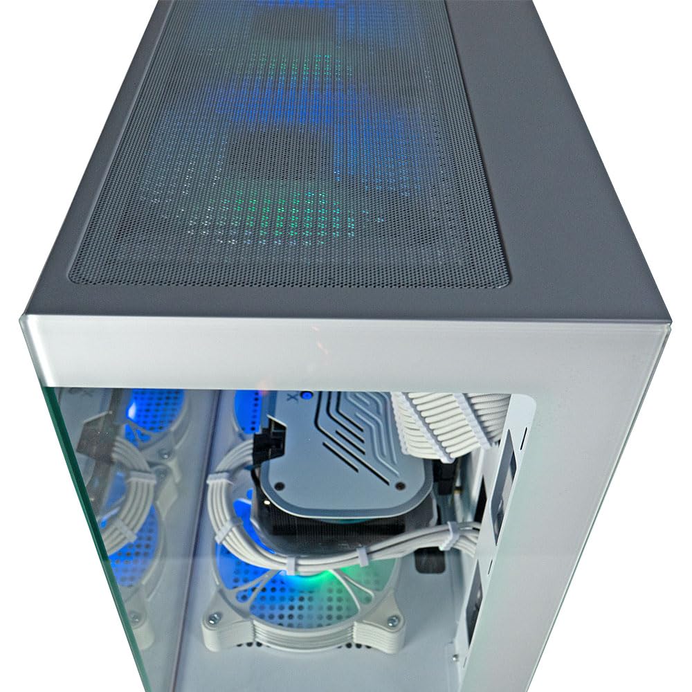 ViprTech Stryker 3.0 Liquid-Cooled PC - AMD Ryzen 7 (4.1GHz Turbo), RTX 3060 12GB, 32GB DDR4 3200, 1TB NVMe SSD, 700W PSU, WiFi BT, Win 11 Pro, RGB, Gaming Desktop Computer Prebuilt, White