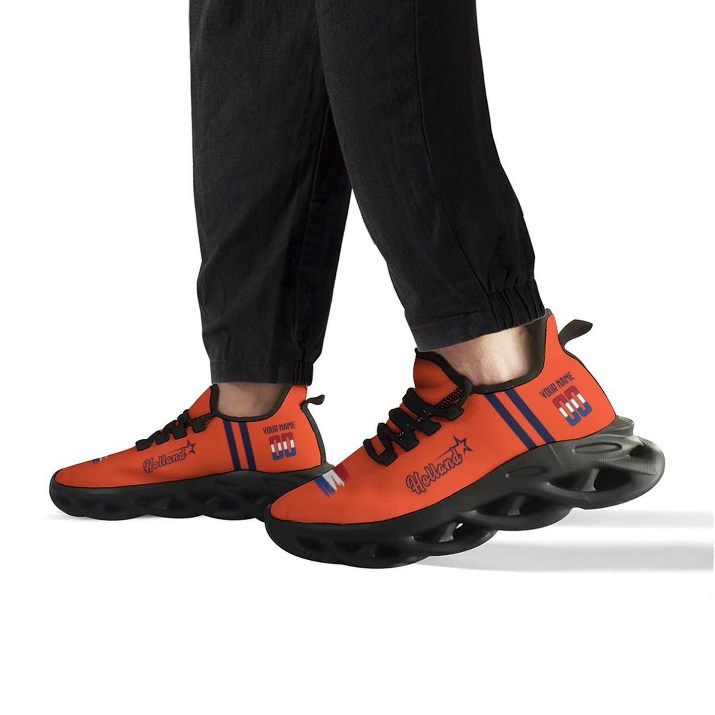 Netherlands National Team Custom Men's Sneakers Soccer Personalized Breathable Fan Gift Name & Number Athletic Gym Slip-on Shoes