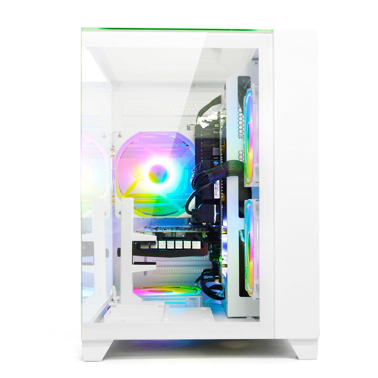 LXZ Gaming PC Desktop Core I5-12400F, GeForce RTX 4060 8G, 32G DDR4 RAM, 1TB NVME SSD, Prebuilt Tower Computer for Home and Office (White)