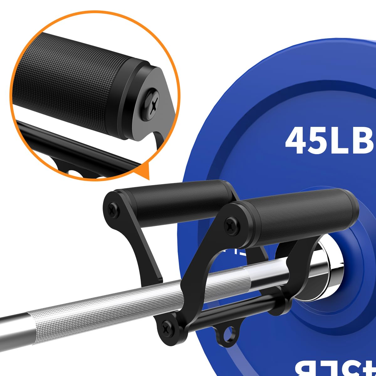 veimia V Bar T-Bar Row Landmine Handle Attachment for Barbell Bars, Solid Mine Double D Row Handle Grips with Non-Slip Rubber Grips, T-Row Attachment for Olympic Strength Training Bars.