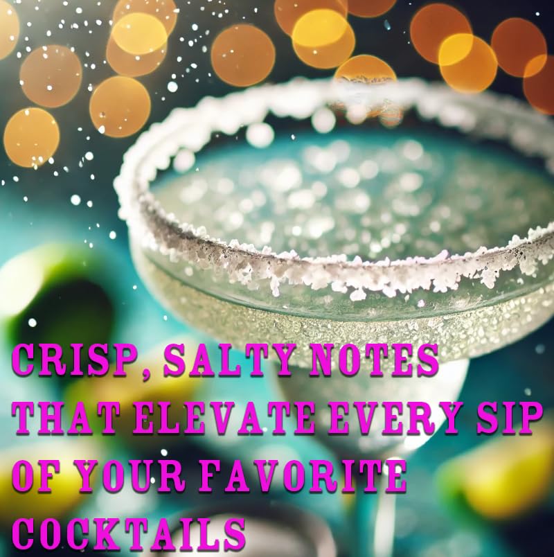 Classic Margarita Salt Cocktail Salt Margarita Salt Rimmer, Glass Rimming Garnish 8 Ounces Resealable Bag