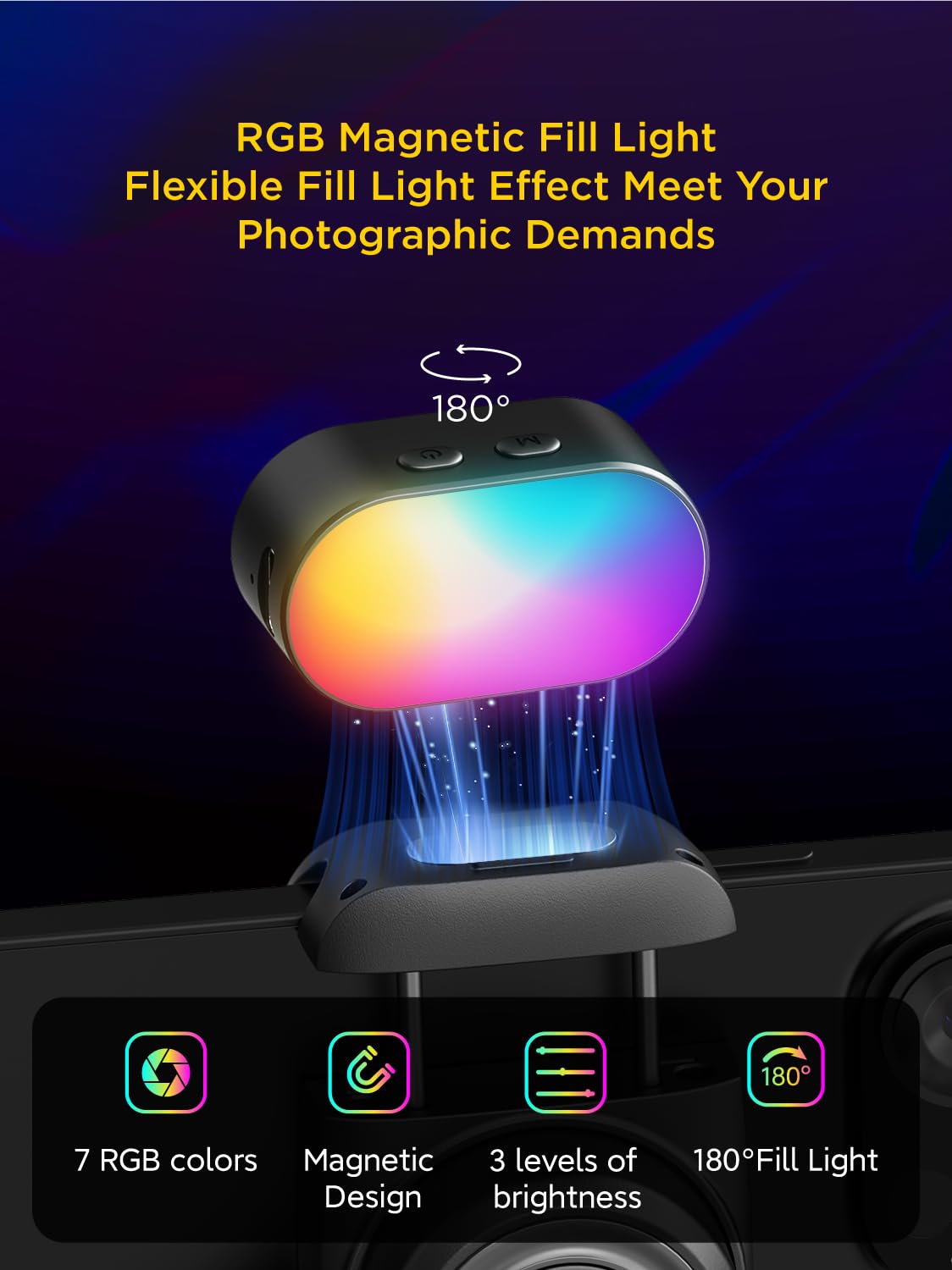 AOCHUAN 3-Axis Gimbal Stabilizer for Smartphone Smart X Pro Kit & P03 RGB Magnetic Fill Light