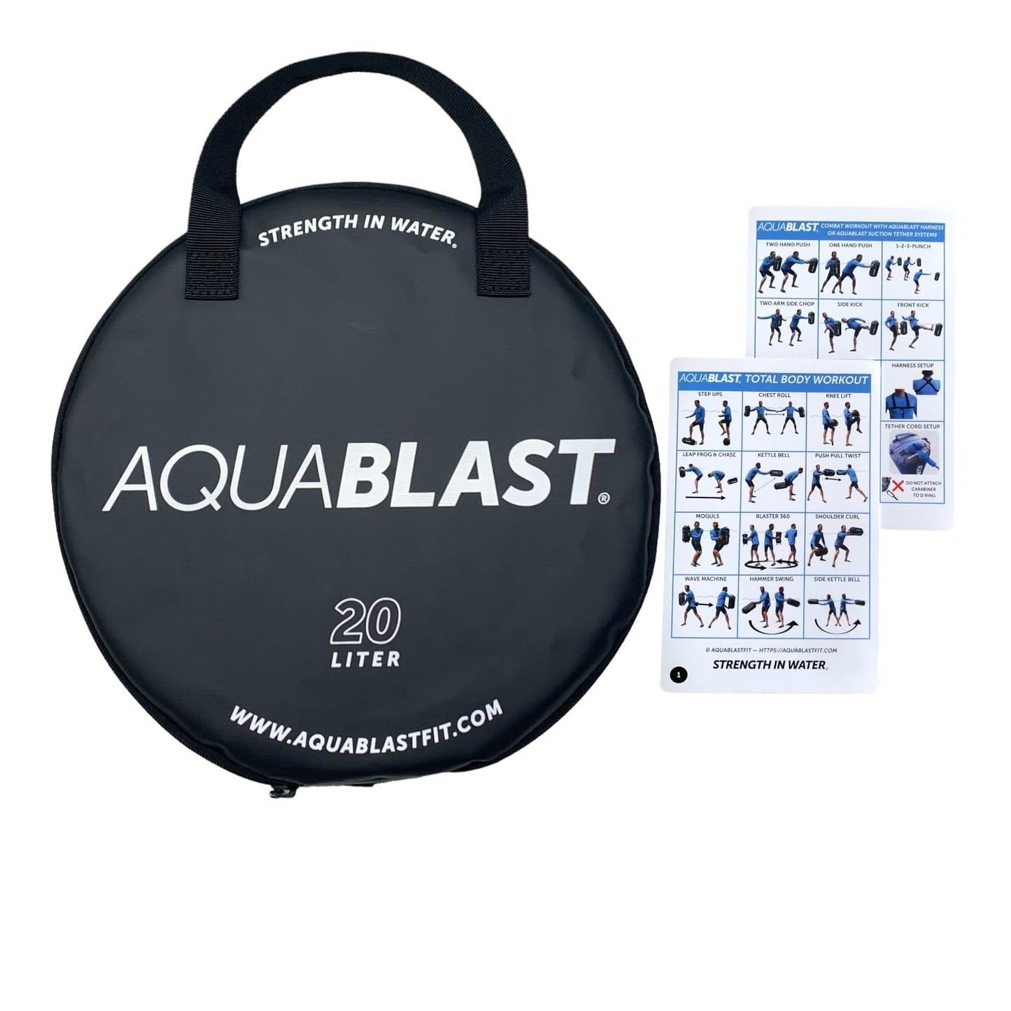 AquaBLAST 20-Liter V2 Portable Fitness & Punching Bag & Water Exercise Equipment for Pools for Total-Body, Low-Impact Workouts, Pool Exercise Equipment, Sets Up in Seconds, Aquatic Exercise Equipment