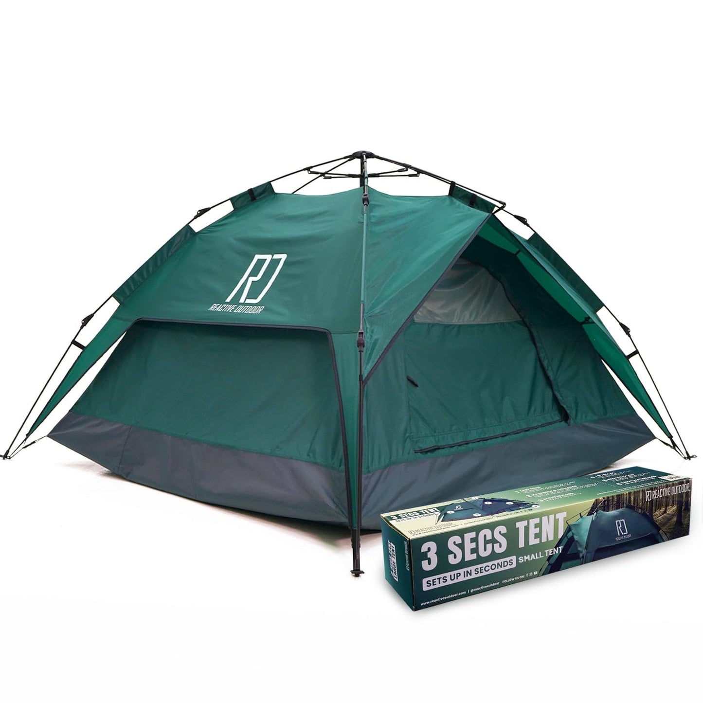 Reactive Outdoor Tent - 3 Second Tent - 3 Sec Instant Pop Up Tent - Easy and Quick Setup Camping Tent - 1 Person Setup Waterproof Double Layer Outdoor Camping Tent (Small (1-2 Person))