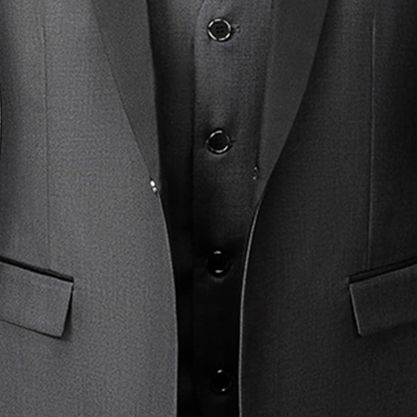Men's Wedding 3 Piece Suits Slimming One Button Shawl Lapel Business Blazer Formal Dinner Party Jacket Vest Pants (Grey,Small)