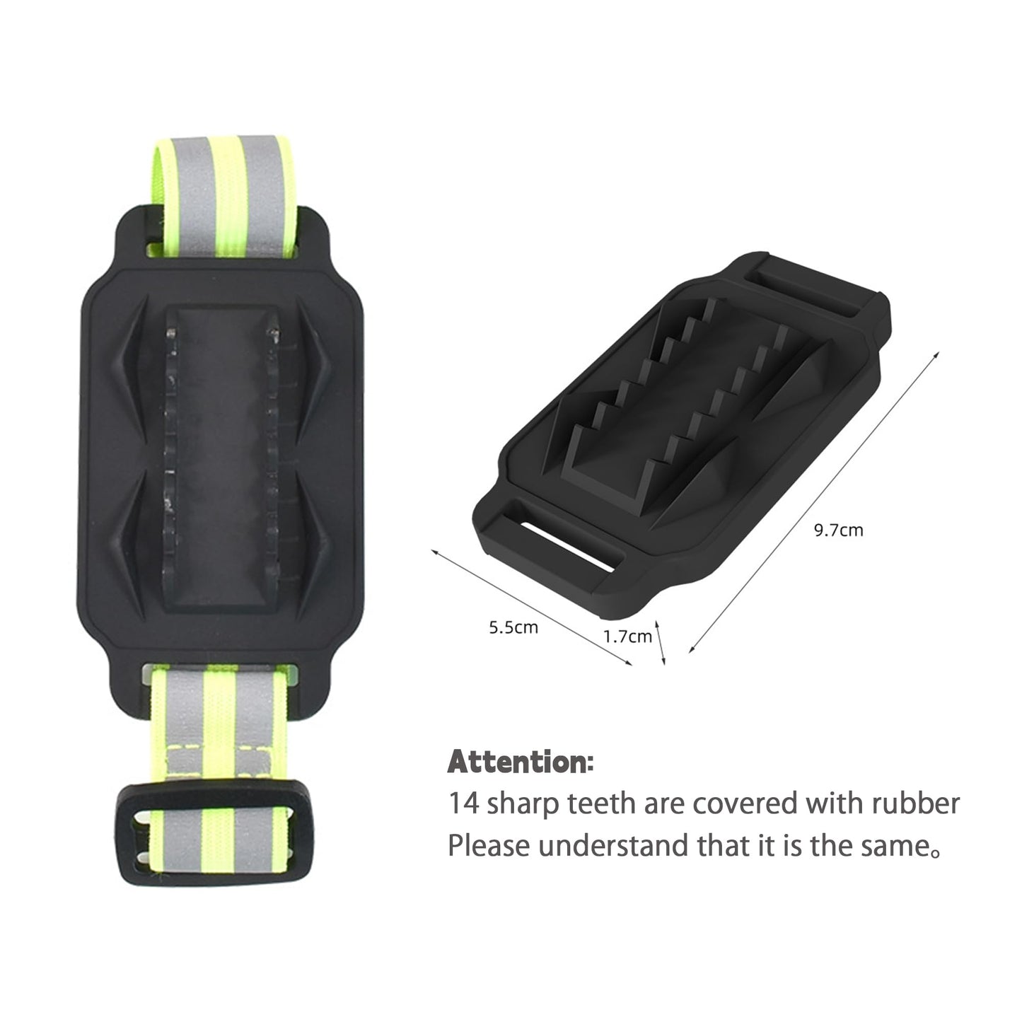 Ice Cleats Mid-Sole Snow Traction Cleats Crampons Easily Rotate Non Slip Grippers for Shoes and Boots Winter Walking on Snow Ice for Men Women,Yellow