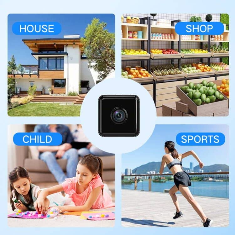 Mini Indoor Wireless WiFi Camera Small Home Security Cameras 2025 Tiny Body Small Outdoor Camara Micro Nanny Cam Pet Dog Babysitter House Security Camaras micro Door Room Cams No Need Wifi Camera