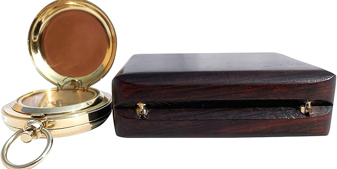 Backpacking Navigation Handmade Brass Personalize Compass for Best Man Get Well Hiking Camping Hunting Trekking Sailing Adventure Travelling Graduation Day Birthday Gifts for Son Back to School