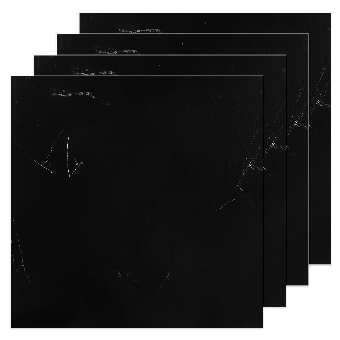 AKOLAFE 40 Sheet Vinyl Flooring 12x12 Peel and Stick Floor Tile Waterproof Black Marble Vinyl Floor Tiles Clearance Self Adhesive Floor Tiles Sticky Laminate Flooring for Bathroom Kitchen Basement RV