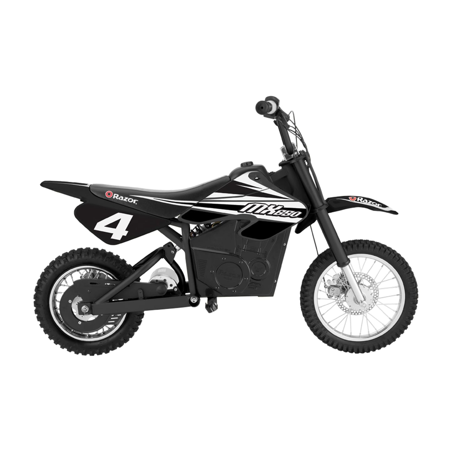 Razor MX650 Dirt Rocket Off-Road Motocross Bike–36V Electric Ride-On, Up to 17 mph, Front & Rear Suspension, Hand-Operated DualBrakes, Twist Grip Throttle, Authentic Motocross Bike Geometry