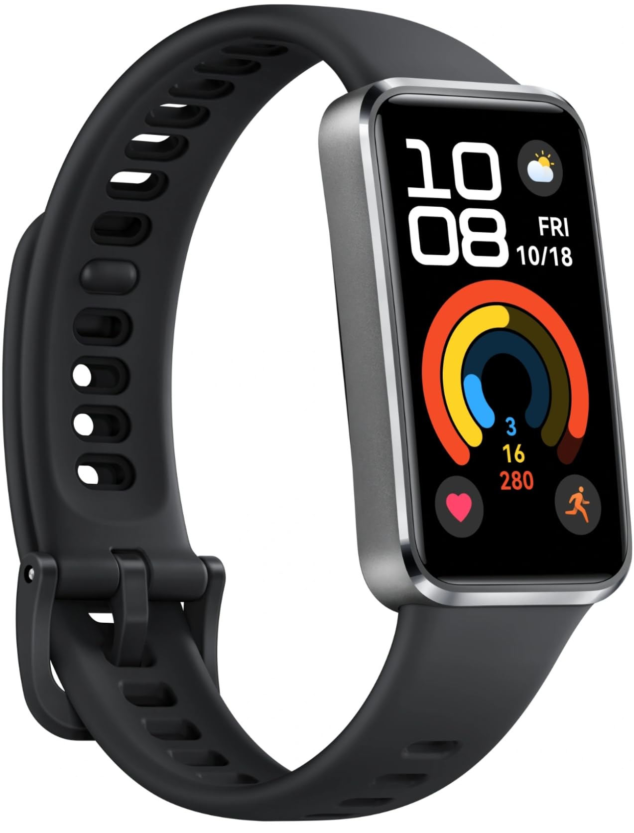 HUAWEI Band 10 Smartwatch Aluminum Alloy Case up to 14 Days Battery Life iOS Android Average Sleep HRV and Sleep Insights with an AI-Powered Fitness Monitoring Tracker Sleep Breathing (Matte Black)