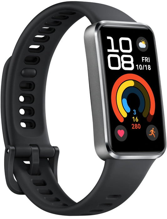 HUAWEI Band 10 Smartwatch Aluminum Alloy Case up to 14 Days Battery Life iOS Android Average Sleep HRV and Sleep Insights with an AI-Powered Fitness Monitoring Tracker Sleep Breathing (Matte Black)