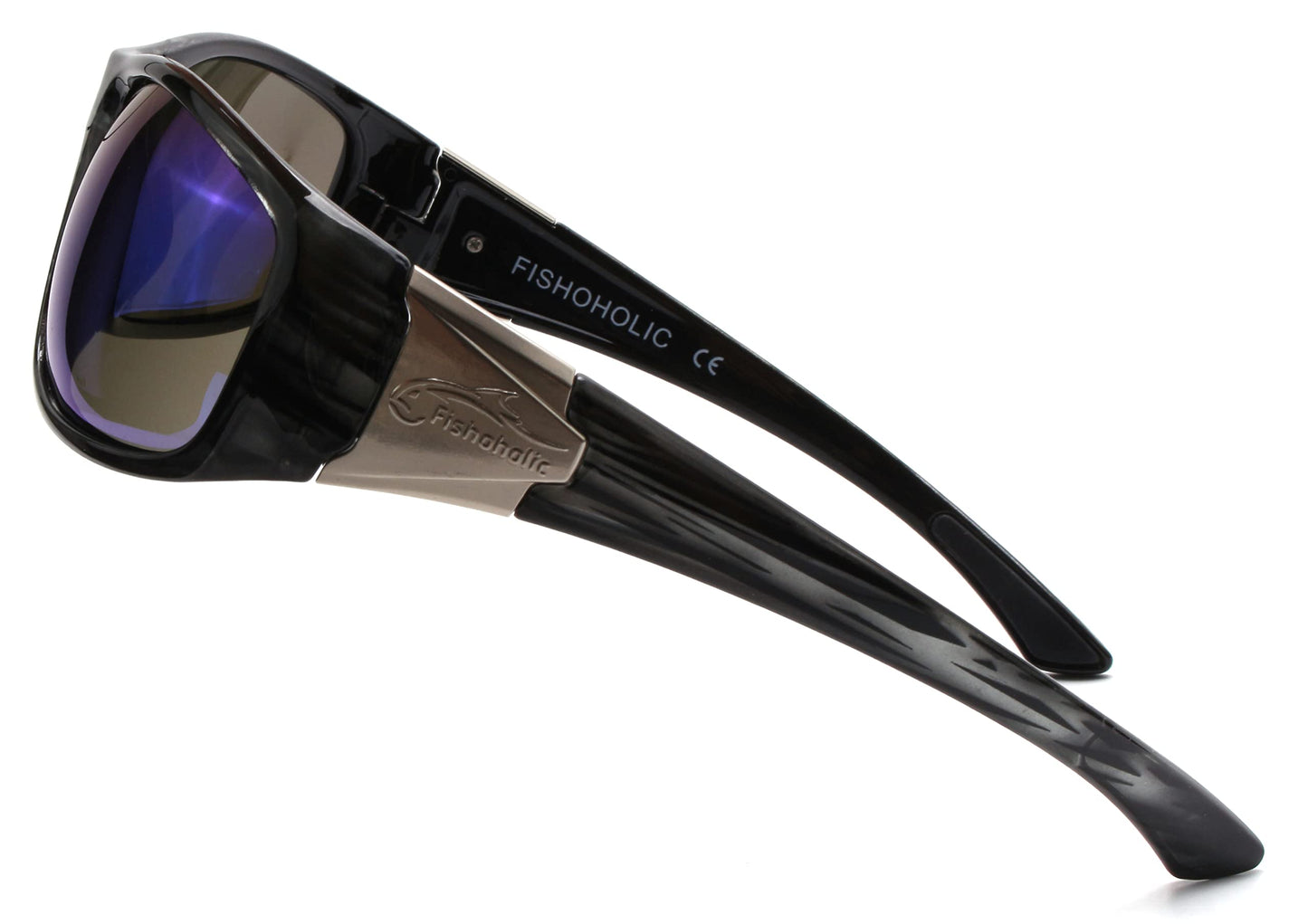 Fishoholic Polarized Fishing Sunglasses (9 Options) - Free Hard Case & Pouch - UV400 Great Fishing Gift for Father Men Women (Blue Mirror)
