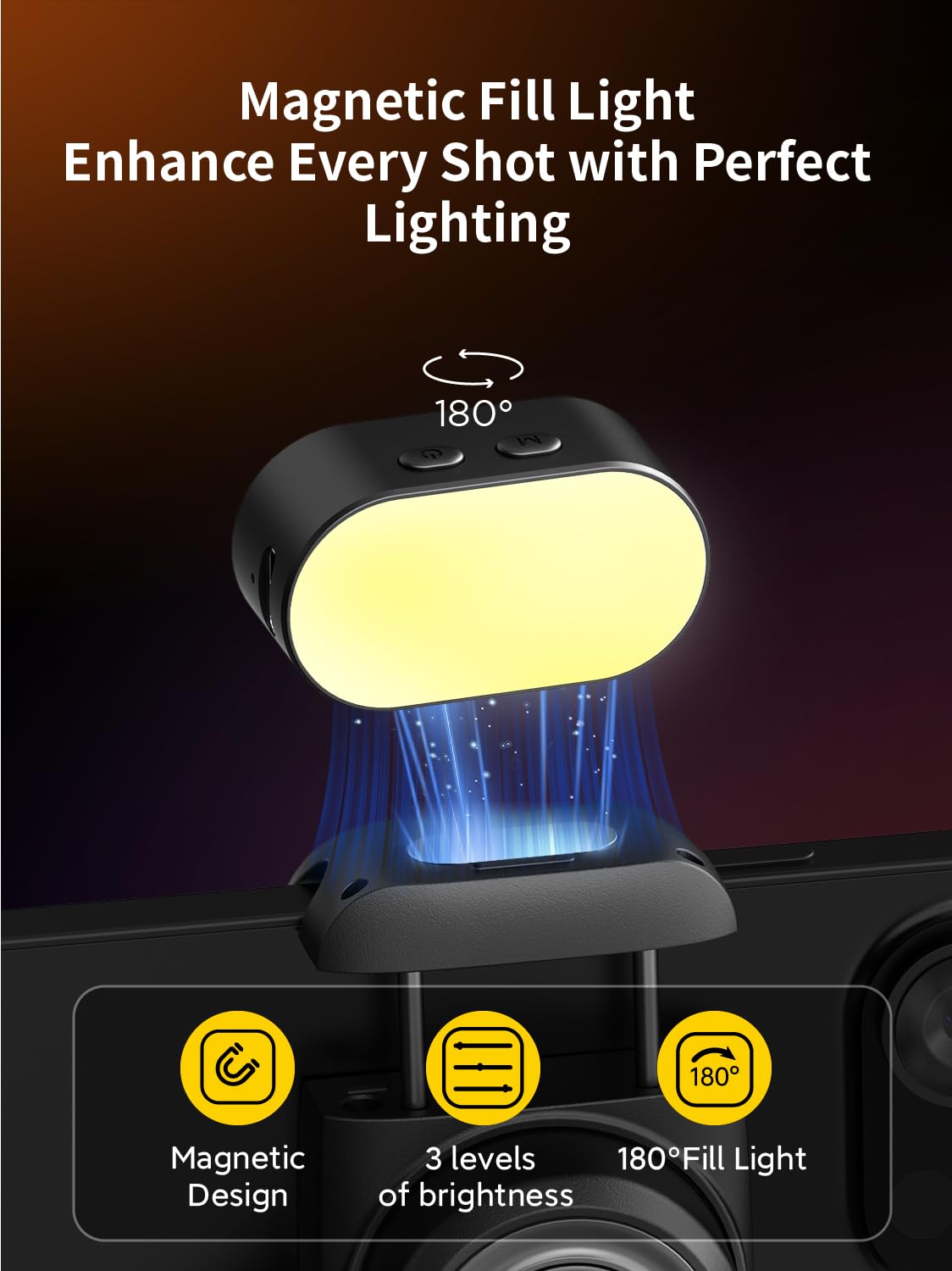 AOCHUAN 3-Axis Gimbal Stabilizer for Smartphone Smart X2 Black AI & T20 Complete Tripod & P03 RGB Magnetic Fill Light