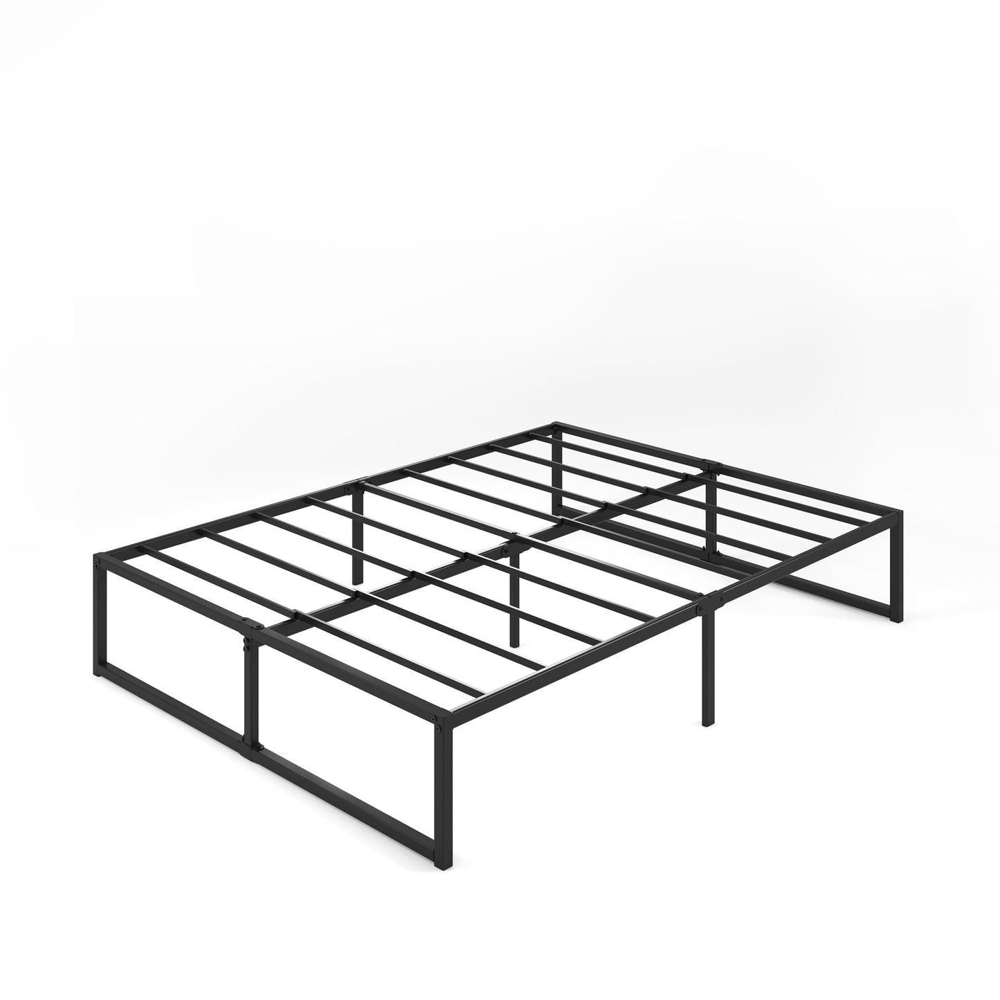 ZINUS Lorelei 14 Inch Metal Platform Bed Frame, Steel Slat Support, No Box Spring Needed, Eco Friendly WonderBox(TM) Packaging, 12.4” Underbed Storage, Easy Assembly, Black, Full