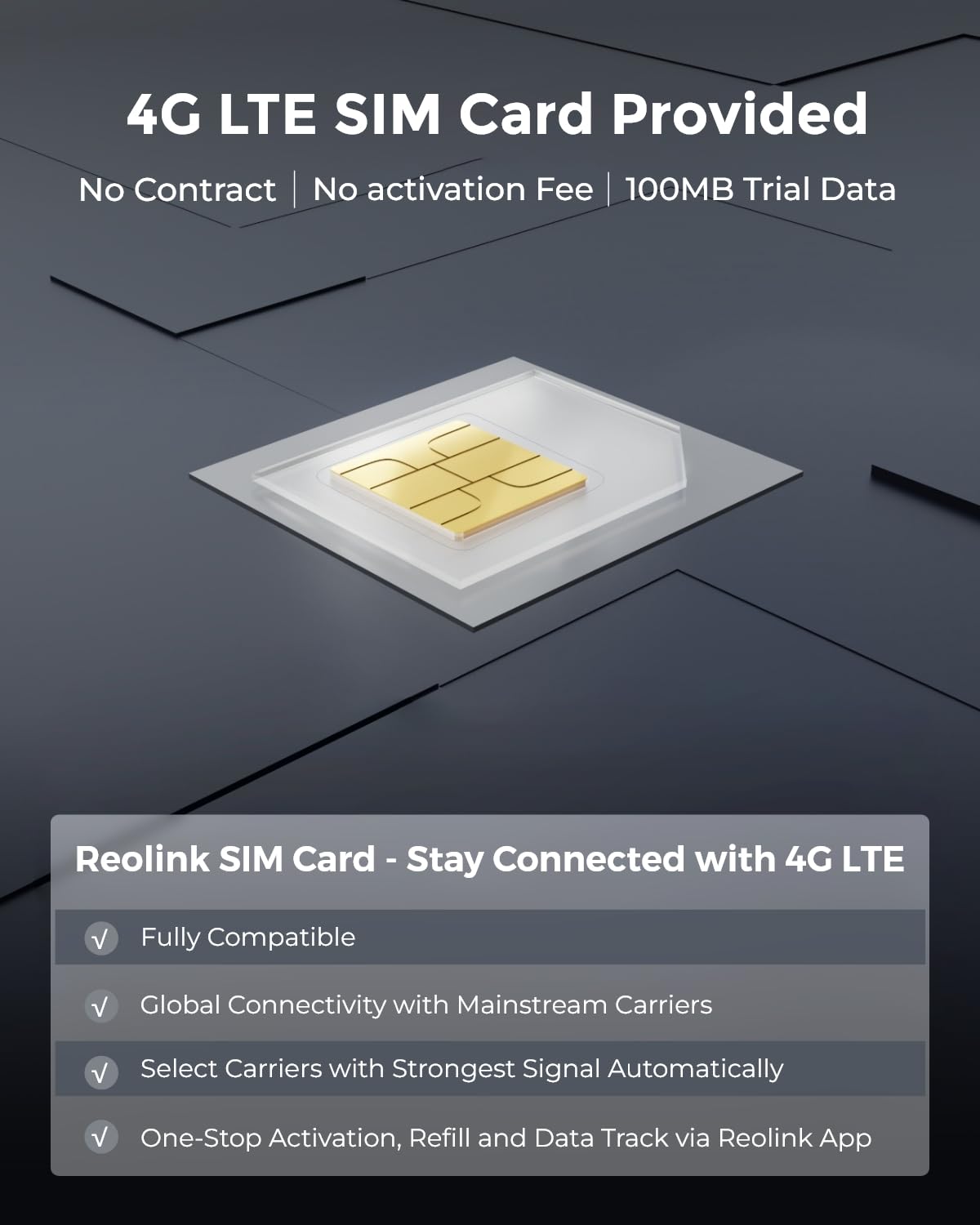 REOLINK 4K Dual Lens Cellular Security Camera, 4G LTE Auto Tracking, No WiFi Solar Powered, SIM Card Included, 6X Hybrid Zoom, 8MP Color Night Vision, Motion Alert, TrackMix LTE + SP, Updated Version