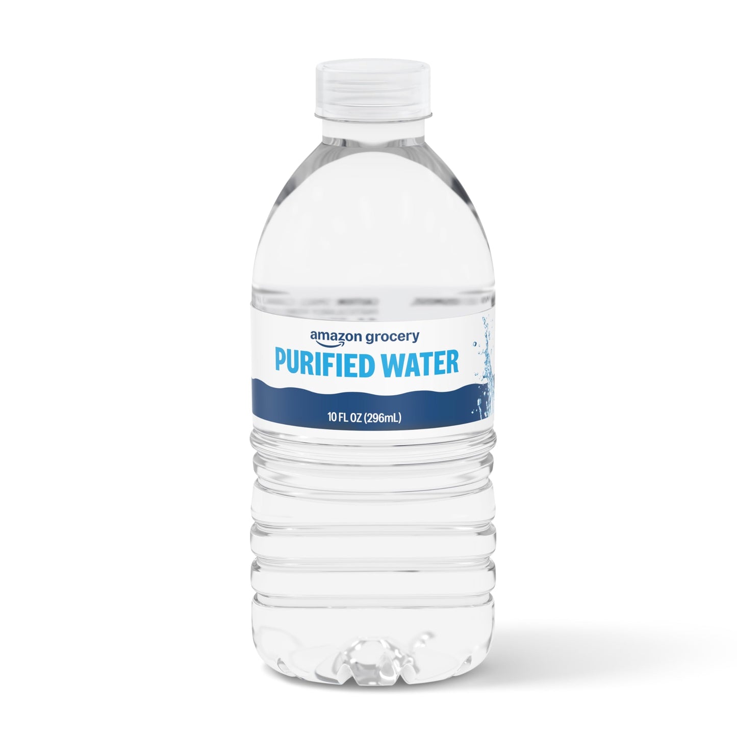 Amazon Grocery, Purified Water, Plastic Bottles, 10 Fl Oz, Pack 24