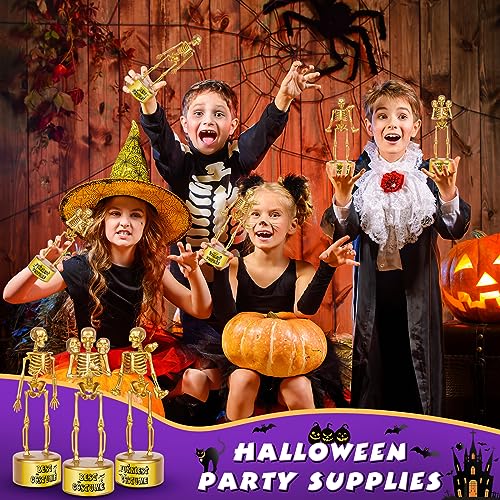 AORZIT Halloween Trophy 6 Pack Best Costume Skeleton Trophies for Kids Adults, Halloween Skeleton Funny Trophy Plastic Tropies for Contest Awards, Halloween Party Prizes for Adults Party Supplies(A)
