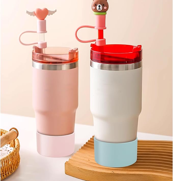 2 Pcs 3 Inch / 75mm Mint Green Water Bottle Boot, Silicone Tumbler Sleeve Water Bottle Bumper, Tumbler Accessories Water Bottle Bottom Protector for 20oz 30oz 40oz Tumbler Water Bottle