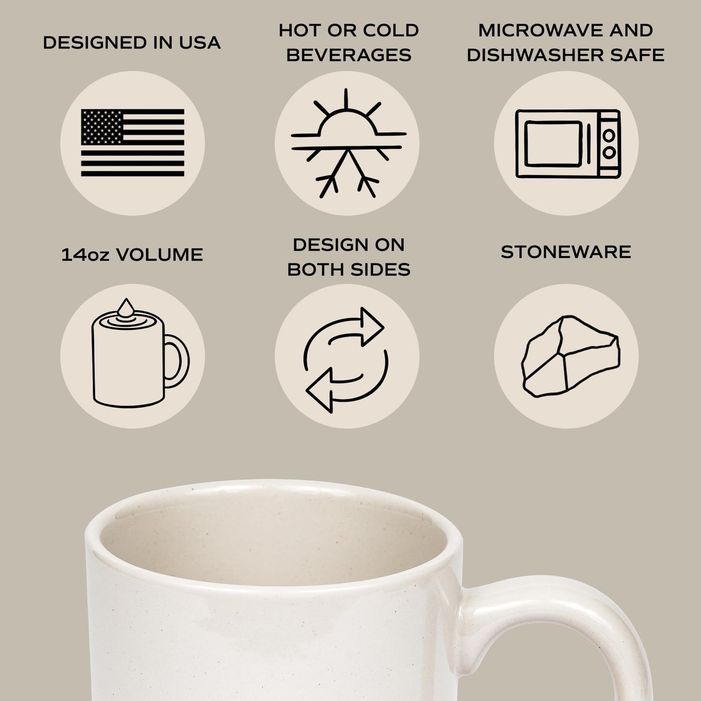 Sweet Water Decor Sweater Weather Stoneware Coffee Mug | Novelty Coffee Mugs | Microwave & Dishwasher Safe | 14oz Coffee Cup | Fall Gifts | Winter Coffee Mug