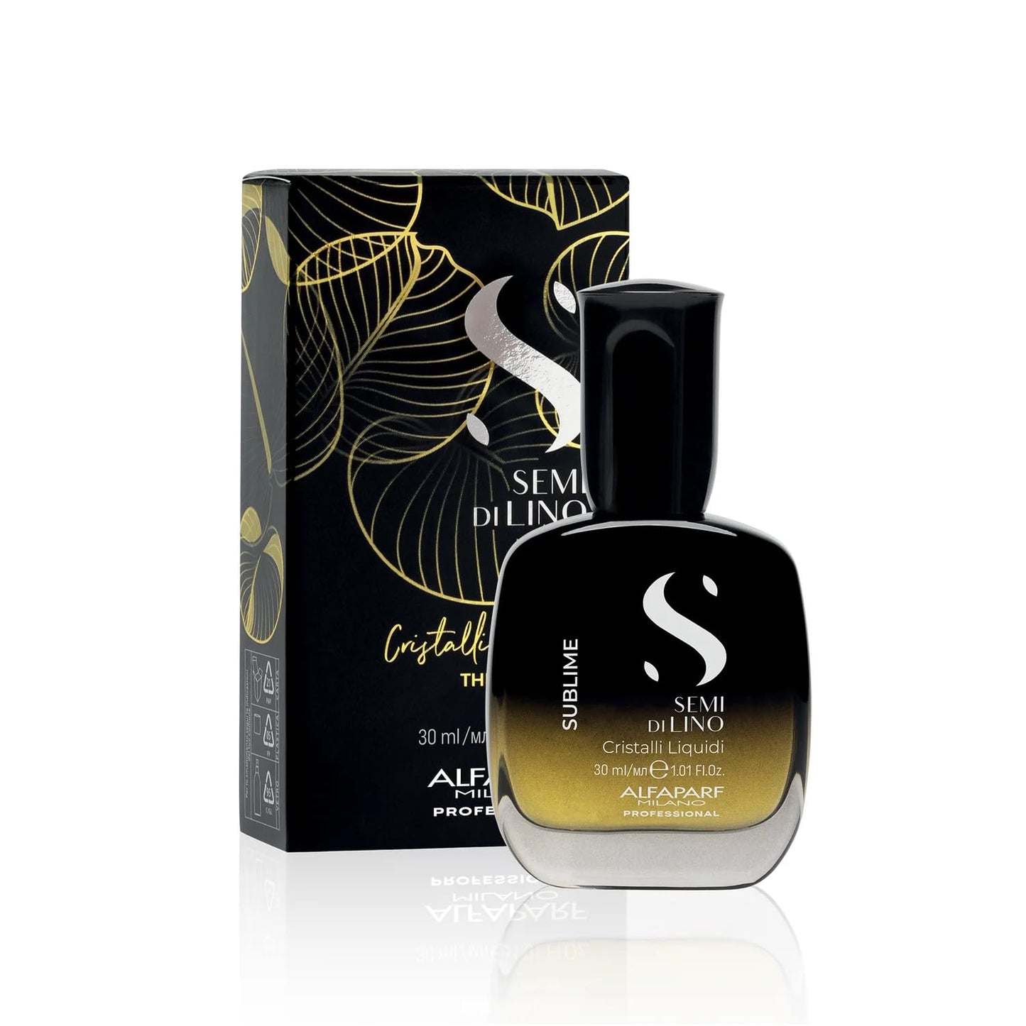 Alfaparf Milano Semi di Lino Sublime Cristalli Liquidi Smoothing Hair Serum - Limited Edition - Superior Finishing Hair Oil - Brilliant Shine and Thermal Protection - Vegan Formula - 1.01 fl. oz.