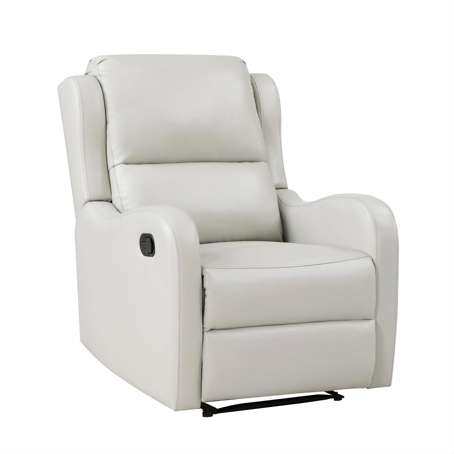 Lexicon Manual Recliner Chair, Reclining Sofa Chair, Home Theater Seating, Wall Hugger, Manual Recliner for Living Room/Office/Apartment, Easy Assembly, Taupe Faux Leather