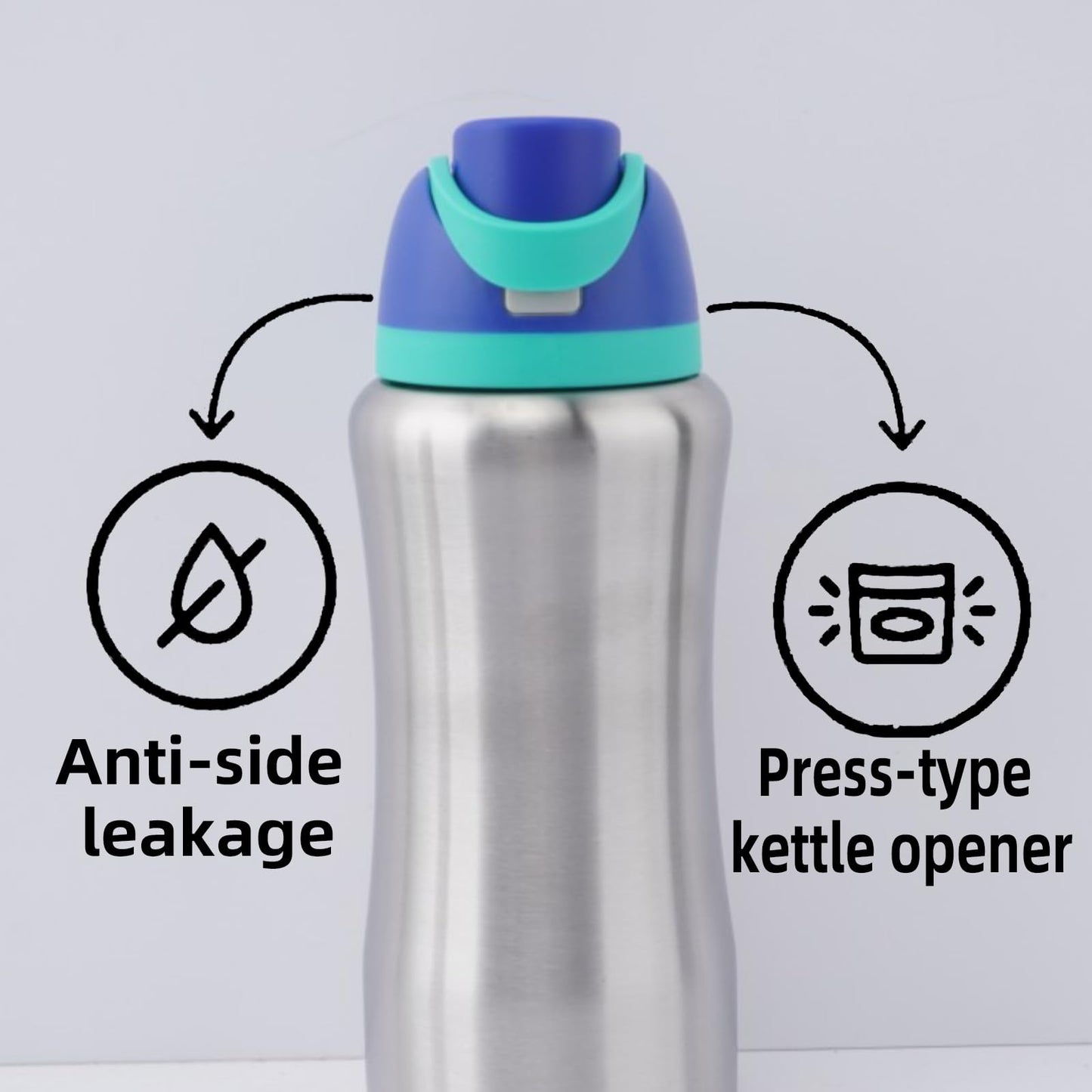 QAZVYX Replacement Cap for Owala Freesip, One-Touch Water Bottle Top Cap Compatible with Owala Cup 16oz 24oz 32oz 40oz, BPA-Free Replacement Accessory for Owala Free Sip, No Leak, Off-White. (1blue)