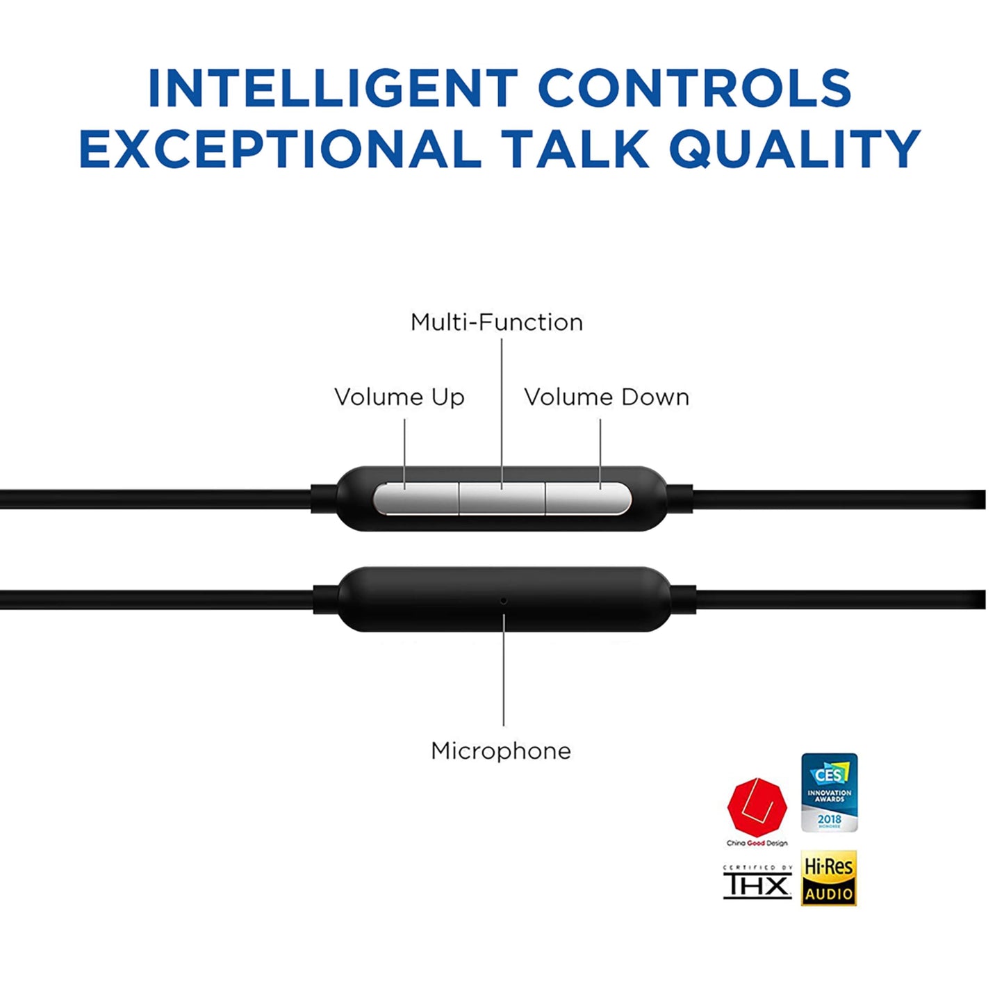 1MORE Triple Driver In-Ear Earphones Hi-Res Headphones with High Resolution, Bass Driven Sound, MEMS Mic, In-Line Remote, High Fidelity for Smartphones/PC/Tablet - Silver