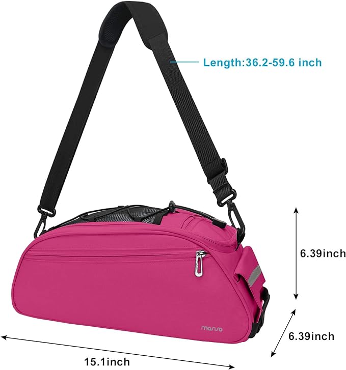 MOSISO Bike Rack Bag, Waterproof Bicycle Trunk Pannier Rear Seat Pouch Cycling Bike Carrier Backseat Storage Luggage Saddle Shoulder Bag