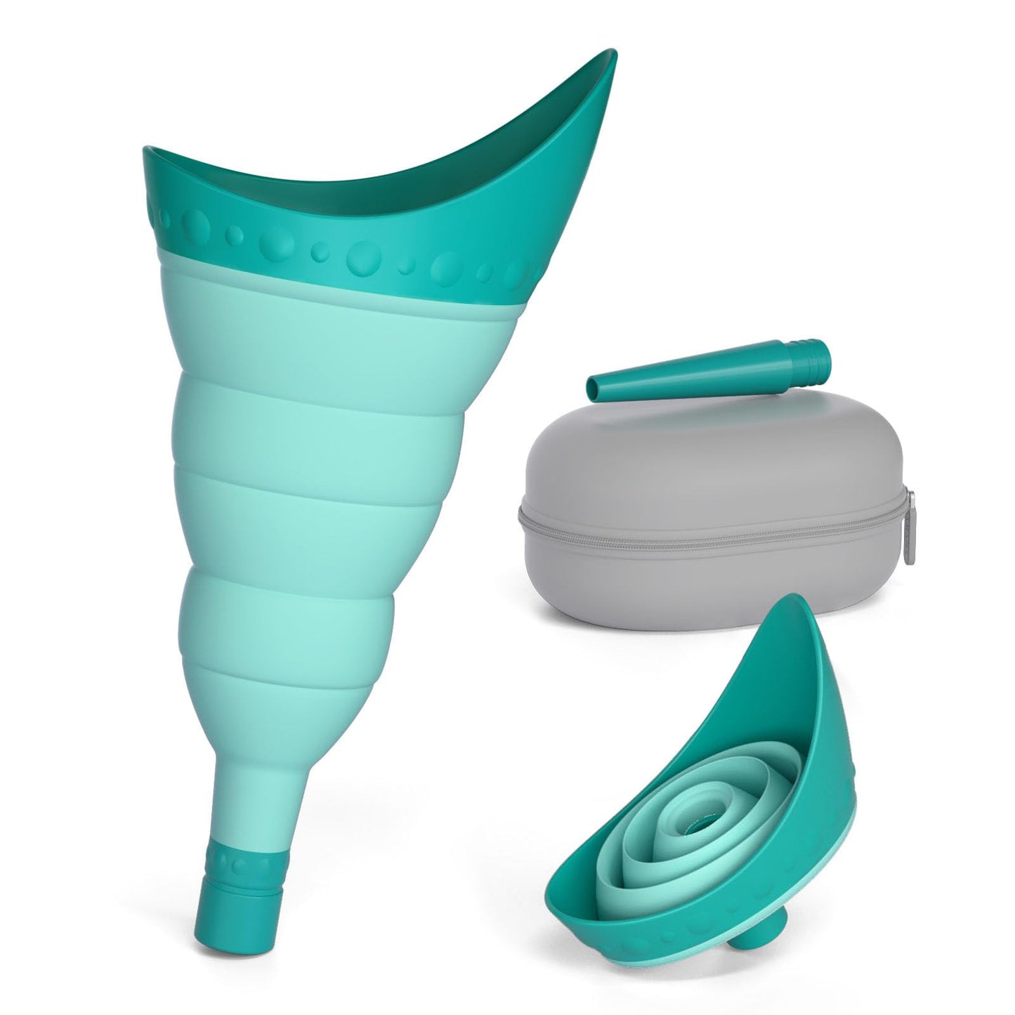 TRIPTIPS Pee Conch Foldable Female Urinal Device Portable Urinal for Women Pee Funnel for Women Travel, She Pee Cup for Women Stand to Pee Womens Urinal Funnel with Tube Case