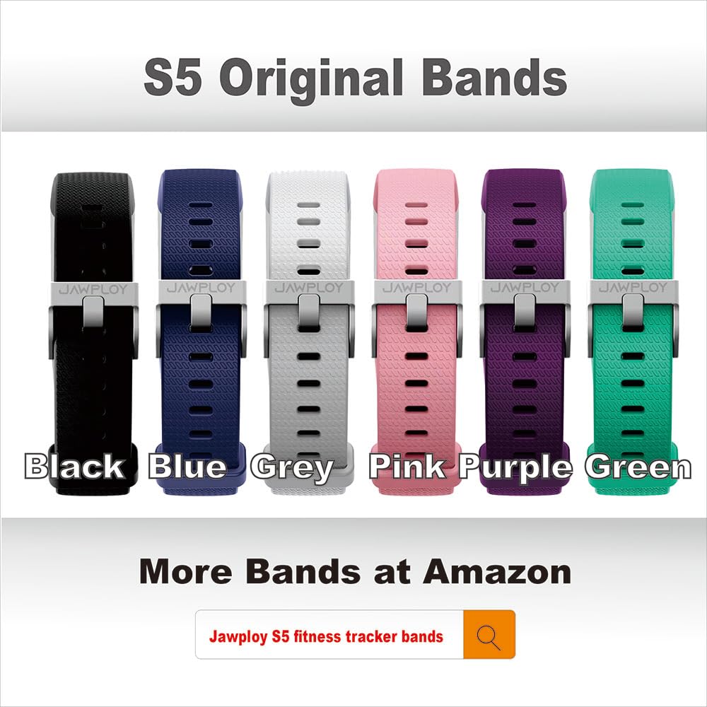 Wrist Bands Replacement for S5 Fitness Tracker (for All Brands) Replacement Band Slim Fitness Tracker Band Smart Watch Activity Tracker Adjustable Wristband Pink Green Blue Grey Purple (Black)